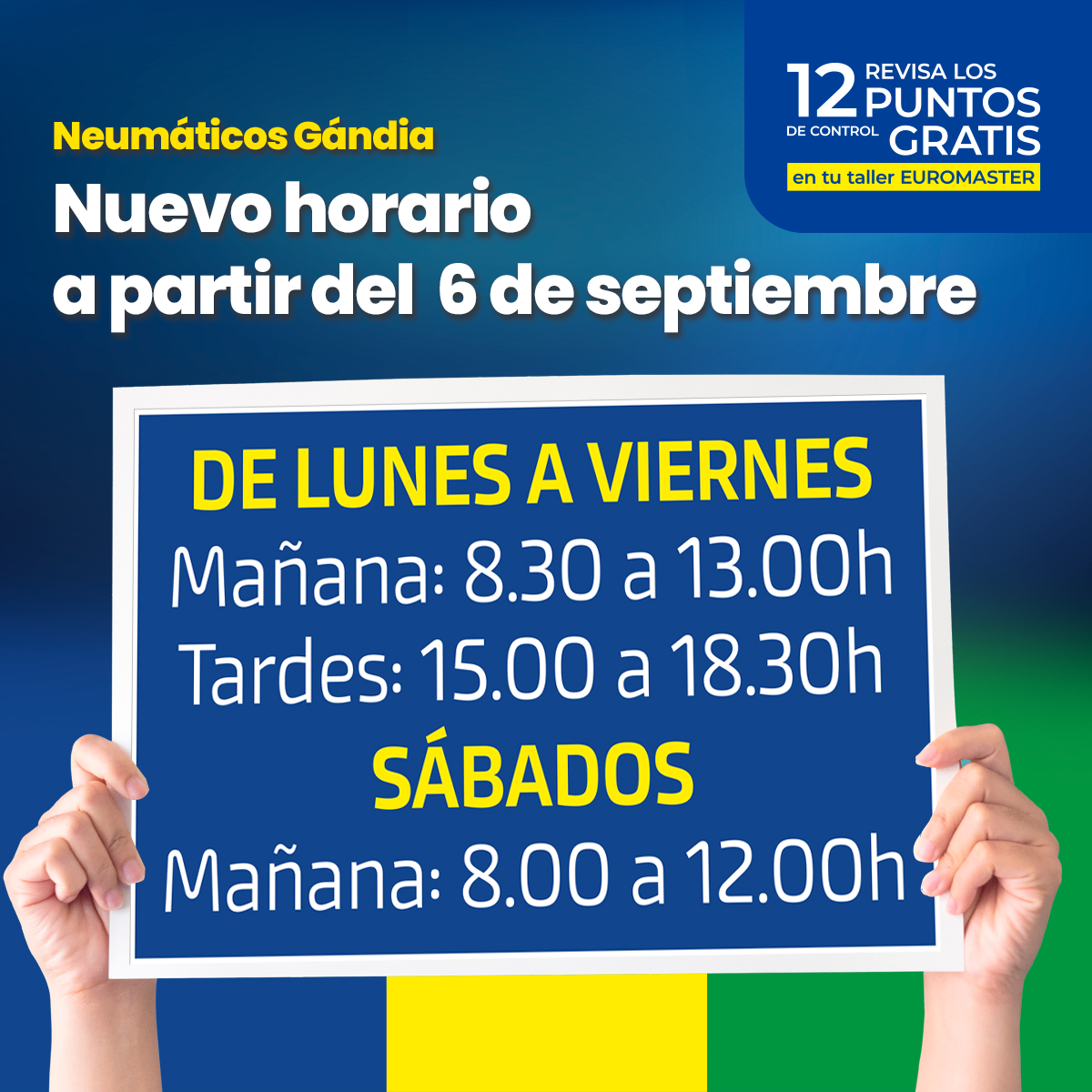 Nuevo horario septiembre 2025